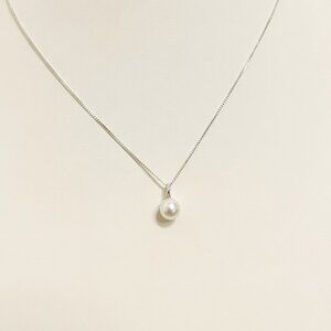 Natural Cultured Pearl 925 Sterling Silver Necklace